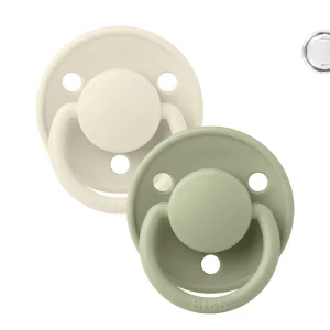2 Chupetes BIBS De Lux Ivory/Sage Silicona