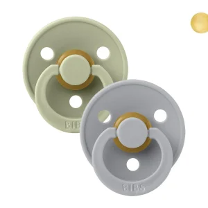 2 Chupetes BIBS Colour Round Sage/Cloud