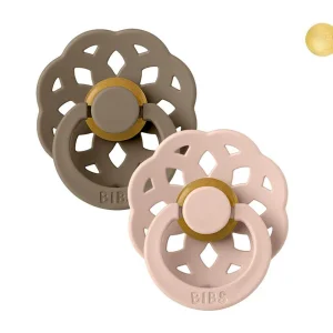 2 Chupetes BIBS boheme dark oak/blush