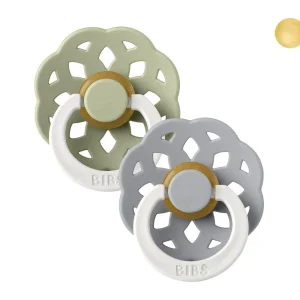 2 Chupetes BIBS boheme nocturnos sage/cloud