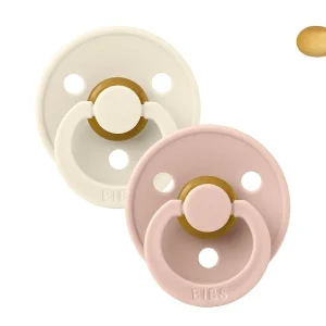 2 Chupetes BIBS Colour Simétrica Ivory/Blush