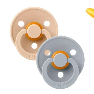 2 Chupetes BIBS Colour Anatómica Vanilla/Cloud