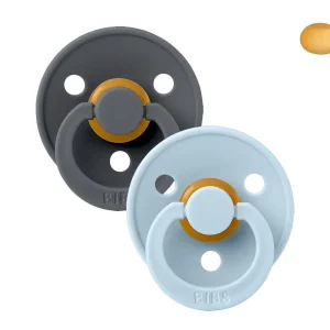 2 Chupetes BIBS Colour Simétrica Iron/Baby