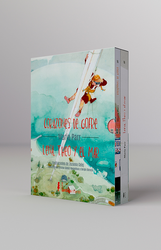 Estuche Corazones de gofre / Lena, Theo y el mar