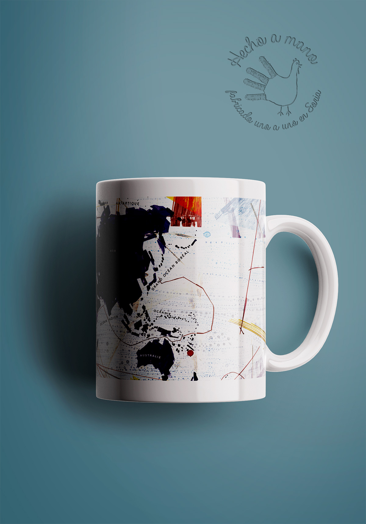 Taza Veinte mil leguas de viaje submarino (Mapa)
